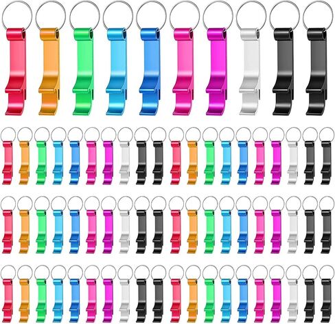 200 Pack Bottle Opener Keychain Bulk Black Beer Opener Keychain Aluminum Bottle Opener Keychain Metal Key Chain Beer Beverage Can Bottle Opener for Party Favor Wedding Favor (Black) in Saudi Arabia