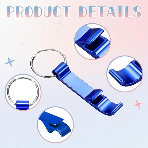 200 Pack Bottle Opener Keychain Bulk Black Beer Opener Keychain Aluminum Bottle Opener Keychain Metal Key Chain Beer Beverage Can Bottle Opener for Party Favor Wedding Favor (Black) in Saudi Arabia