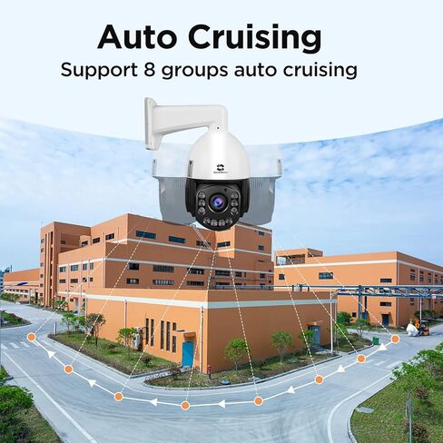 GWSECU 4K PTZ Camera Outdoor PoE Security, 20x Optical Zoom AI Human Vehicle Detection Trigger Spotlights & Color Night, 360° Pan 95° Tilt, 2 Way Talk, Auto Cruising Human Tracking, P608IRDX20 in Saudi Arabia