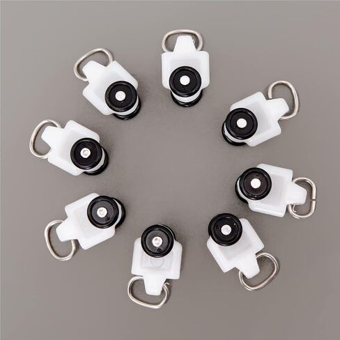 Curtain Glider Track Rail Runners Curtain Mute Wheel Rollers Heavy-Duty Curtain Tracks Pulley 20PCS,White… in Kuwait