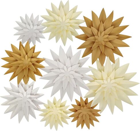 Mybbshower 3D Paper Flower for Wall Pack of 9 (Lilac & Pink) in Saudi Arabia
