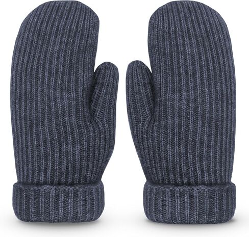 Whiteleopard Men's Women's Winter Gloves Warm Lining Elastic Cuff - Knit Stretchy Cold Weather Warm Knit Thick Gloves Mittens in Kuwait