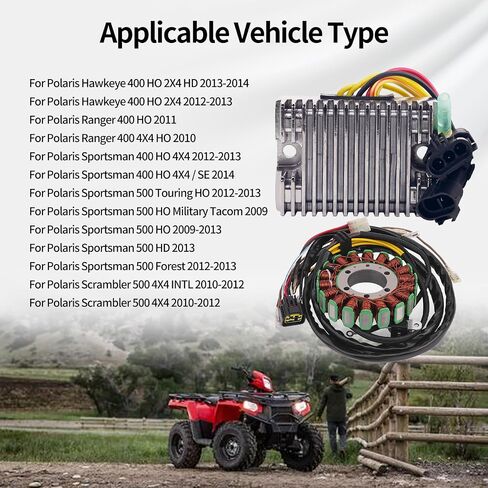TIANYAN 4012192 مقوم الجهد و3089546 3089965 ملف الجزء الثابت متوافق مع Polaris H-awkeye 400/Sportsman 400 500 HO/Ranger 400 HO/Scrambler 500 in Kuwait