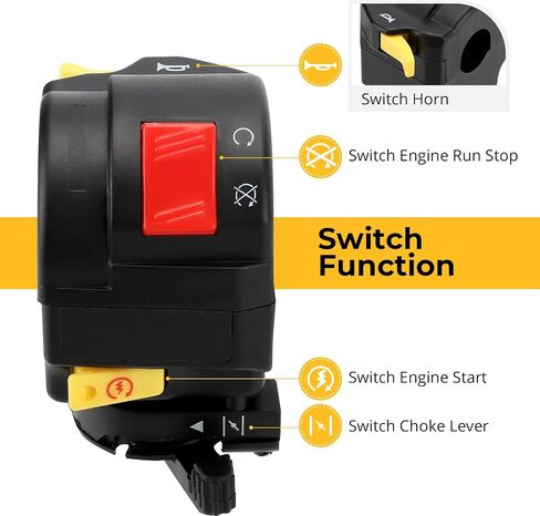 M MATI Left Handlebar Start Kill Stop Horn Switch for Polaris Sportsman 90 Predator 90 2004-2006 Predator 50 2004-2007 Outlaw 50 2008-2009 0453359 in Saudi Arabia