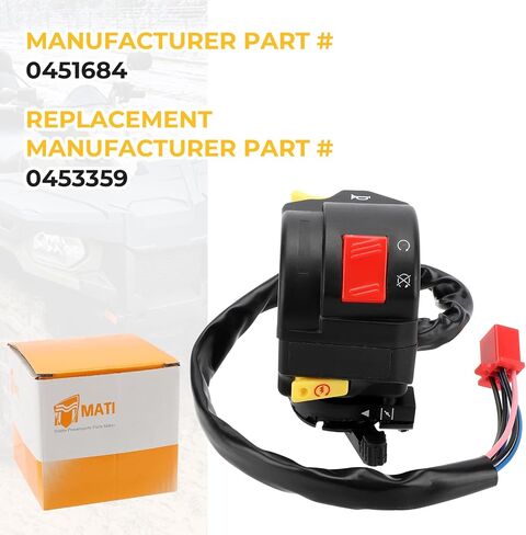 M MATI Left Handlebar Start Kill Stop Horn Switch for Polaris Sportsman 90 Predator 90 2004-2006 Predator 50 2004-2007 Outlaw 50 2008-2009 0453359 in Saudi Arabia
