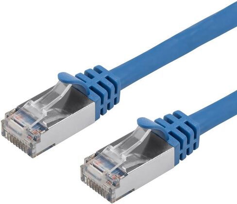 Buhbo 1 ft CAT7 Shielded RJ45 Ethernet Network Snagless Cable 10Gbps 600 MHz, Black in Saudi Arabia