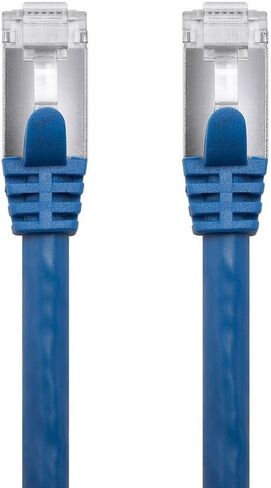 Buhbo 1 ft CAT7 Shielded RJ45 Ethernet Network Snagless Cable 10Gbps 600 MHz, Black in Saudi Arabia