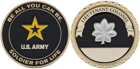 United States Army USA Soldier for Life Lieutenant Colonel Rank Challenge Coin in Saudi Arabia