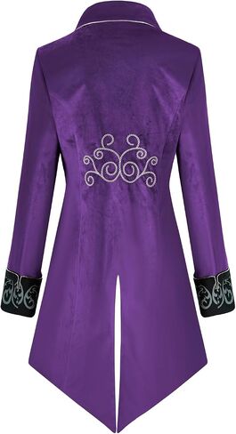 IWQBQ Men's Steampunk Jacket Gothic Medieval Vintage Court Tailcoat Halloween Costumes in Kuwait