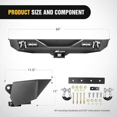 Nilight Off Road Front Tubular Doors with Side View Mirrors Compatible with 2018 2019 2020 2021 2022 2023 Wrangler JL 2020 2021 2022 2023 Gladiator JT 2 Door Only, 2 Years Warranty in Saudi Arabia