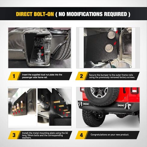 Nilight Off Road Front Tubular Doors with Side View Mirrors Compatible with 2018 2019 2020 2021 2022 2023 Wrangler JL 2020 2021 2022 2023 Gladiator JT 2 Door Only, 2 Years Warranty in Saudi Arabia