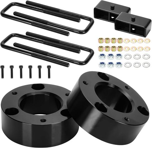 مجموعة رفع التسوية AEagle F3" & R2" لـ 2007-2020 Silverado 1500 GMC Sierra 1500، فواصل دعامة من الألومنيوم الأمامية والخلفية وكتل رفع 2WD 4WD in Saudi Arabia