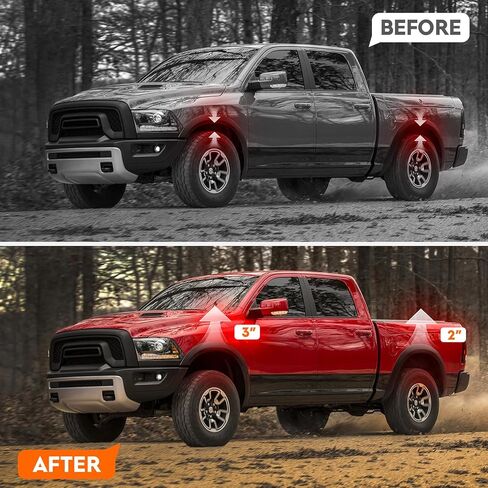 مجموعة رفع التسوية AEagle F3" & R2" لـ 2007-2020 Silverado 1500 GMC Sierra 1500، فواصل دعامة من الألومنيوم الأمامية والخلفية وكتل رفع 2WD 4WD in Saudi Arabia