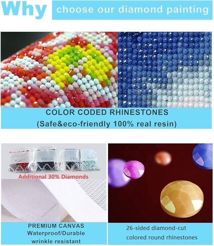 YTOMEAT 5D الماس اللوحة أرنب عيد الفصح حفر كامل جولة ومربع جدار حجر الراين DIY الفن الحرف صورة عدة هدية تزيين المنزل 16 × 20 بوصة in Kuwait