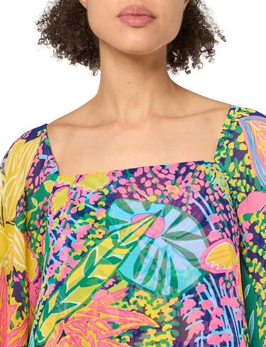 Trina Turk Women's Square Neck Floral Dress in Saudi Arabia