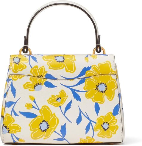 Kate Spade New York Katy Sunshine Floral Textured Leather Small Top Handle, Cream Multi in Kuwait
