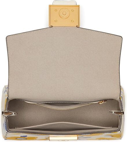 Kate Spade New York Katy Sunshine Floral Textured Leather Small Top Handle, Cream Multi in Kuwait