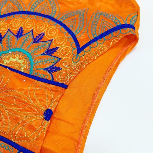 African Long Dress Nigerian Women Dashiki Robe for Wedding Party Plus Size Gowns Mali Basin Brocade Embroidery Clothing Orange in Saudi Arabia