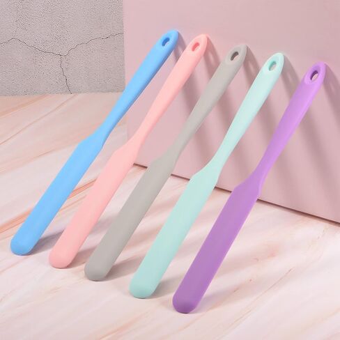 HARFINGTON 2Pcs Silicone Spatula Scraper 9.45" Reusable Non-Stick Flexible Spatulas for Epoxy Resin Liquid Paint Arts DIY Crafts, Black in Saudi Arabia