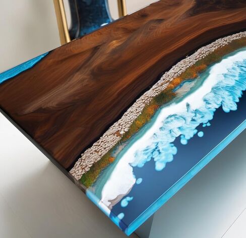 قوالب سيليكون مستطيلة من الراتنج مقاس 16 × 12 بوصة قالب إيبوكسي لطاولة النهر، وألواح التقطيع، وصواني التقديم، وطبق الجبن (مع مقابض 4 قطع) in Kuwait