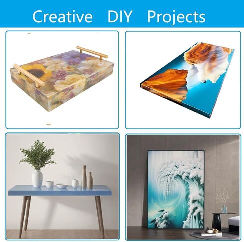 قوالب سيليكون مستطيلة من الراتنج مقاس 16 × 12 بوصة قالب إيبوكسي لطاولة النهر، وألواح التقطيع، وصواني التقديم، وطبق الجبن (مع مقابض 4 قطع) in Kuwait