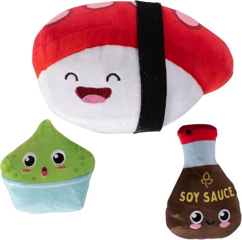 Fringe Studio Plush Dog Toy Set, Soy Mates, 3 Piece Set, Pet Shop Collection (312503) in Saudi Arabia