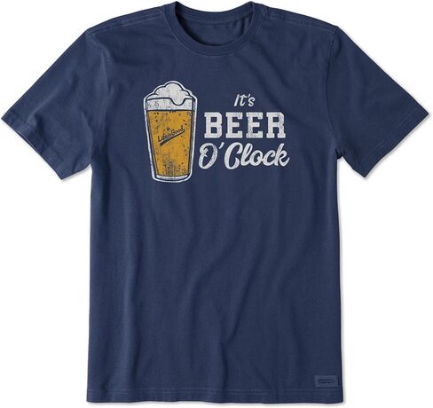 Life is Good - Mens It's Beer O'Clock T-Shirt, Color Darkest Blue, Size: Large in Saudi Arabia