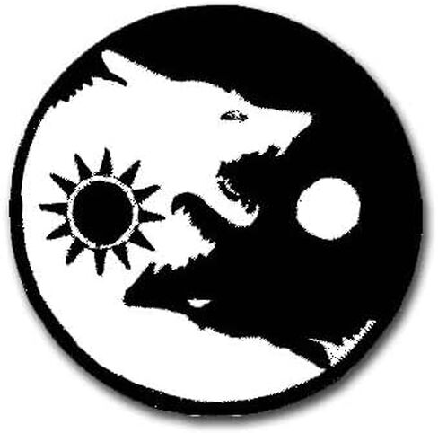 NeoRich Wolf Yin Yang Sun Moon Day and Night Kung Fu Chinese Tao Balance Sign Fox Applique Embroidered Sew Iron on Patch in Saudi Arabia