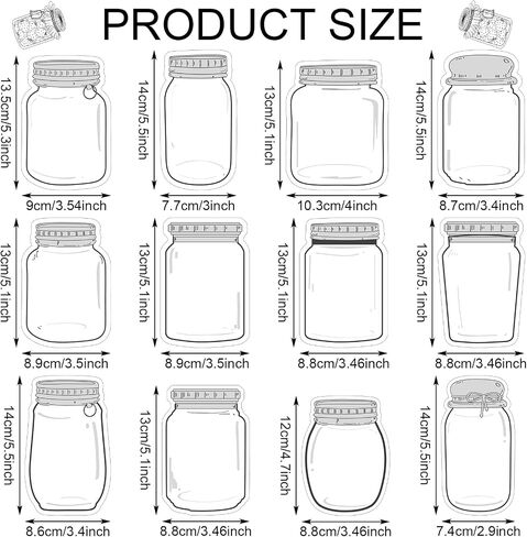60 Pcs Rustic Mason Jars Bulletin Board Cutouts Mason Jar Cutout Industrial Mason Jar Classroom Decor Assorted Mason Jar Bulletin Board Decorations for Classroom Home Bulletin Board Decor in Saudi Arabia