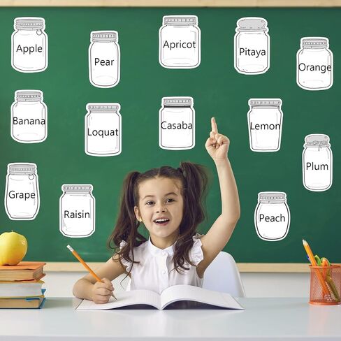 60 Pcs Rustic Mason Jars Bulletin Board Cutouts Mason Jar Cutout Industrial Mason Jar Classroom Decor Assorted Mason Jar Bulletin Board Decorations for Classroom Home Bulletin Board Decor in Saudi Arabia