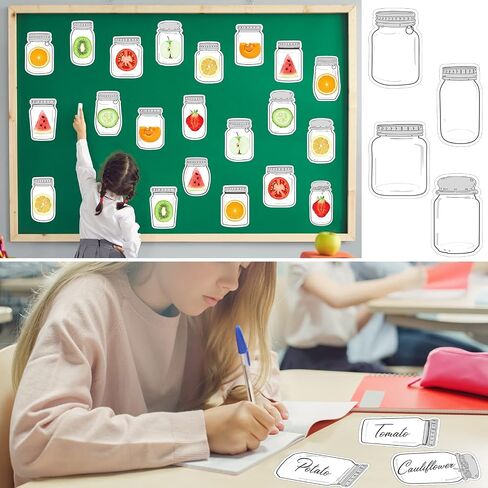 60 Pcs Rustic Mason Jars Bulletin Board Cutouts Mason Jar Cutout Industrial Mason Jar Classroom Decor Assorted Mason Jar Bulletin Board Decorations for Classroom Home Bulletin Board Decor in Saudi Arabia