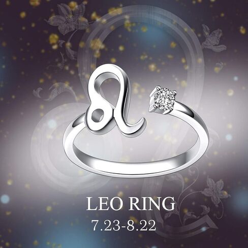 YFN 925 Sterling Silver Zodiac Sign Rings 12 Constellation Astrology Adjustable Cute Ring in Kuwait
