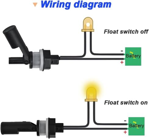 Float Switch Side Mount, Water Level Sensor Liquid Level Sensing Float Switch with 40cm Wire Cable for Fish Aquarium Tank Pool, with Spring Wire Connectors (4 Pack, Black) in Saudi Arabia
