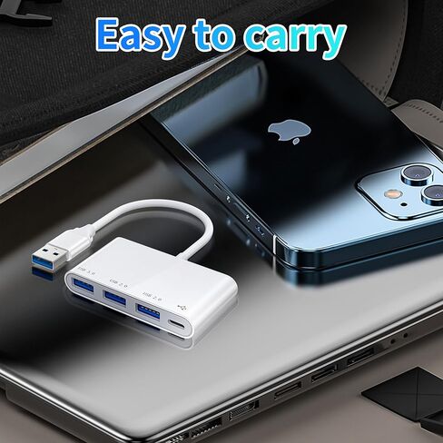 HianDier USB Hub 4 في 1 محول USB متعدد المنافذ مع منفذي USB 2.0، 1 منفذ USB 3.0 ومنفذ USB من النوع C 3.0 لأجهزة الكمبيوتر المحمول، Mac Pro، Mac mini، iMac، Surface Pro، XPS، الكمبيوتر الشخصي، محرك أقراص فلاش in Kuwait