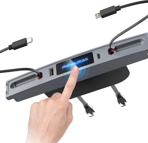 تصميم مطور لمحور USB Tesla (رمادي فضي)، شاحن سيارة قابل للسحب بمفتاح لمس، ضروري من طراز Tesla Y/3 2024/2023/2022/2021، ولكن ليس للطراز 3 Highland، هدايا in Saudi Arabia