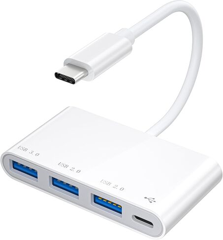 HianDier USB C Hub 4 في 1 محول USB C محول USB C Hub متعدد المنافذ مع 2 منافذ USB 2.0، 1 منفذ USB 3.0 ومنفذ USB C 3.0 منفذ USB C لأجهزة MacBook، Mac Mini، XPS، محرك فلاش، كمبيوتر محمول in Kuwait