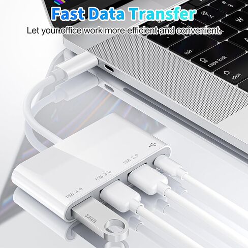 HianDier USB C Hub 4 في 1 محول USB C محول USB C Hub متعدد المنافذ مع 2 منافذ USB 2.0، 1 منفذ USB 3.0 ومنفذ USB C 3.0 منفذ USB C لأجهزة MacBook، Mac Mini، XPS، محرك فلاش، كمبيوتر محمول in Kuwait