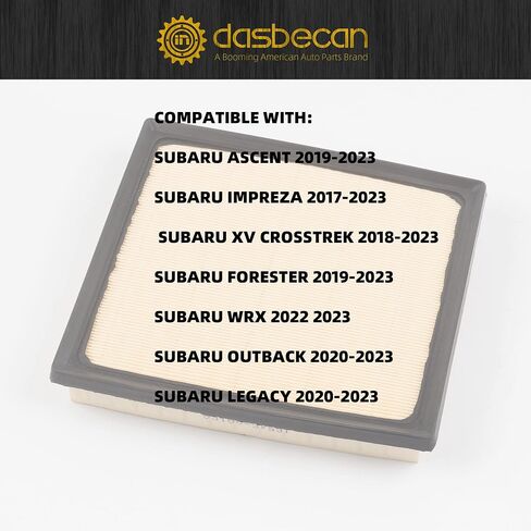 فلتر هواء المحرك Dasbecan 16546AA16A متوافق مع 2019-2023 Subaru Crosstrek، Impreza، Outback، Forester، Ascent، Legacy Replaces# CA12295، XA11536، PA99365 in Saudi Arabia