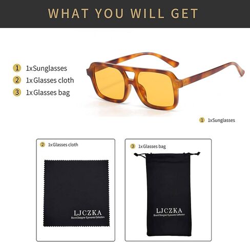 70s Retro Square Sunglasses for Women Men Trendy Vintage Rectangle Shades Classic Double Bridge Sun Glasses in Saudi Arabia