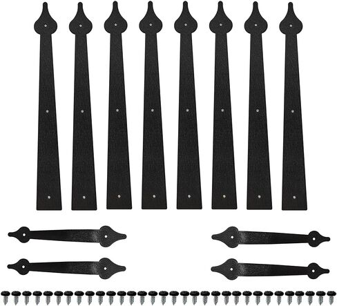 ZEKOO Steel Decorative Garage Door Hinges Handles Iron Hardware Kit Color Black 6 PCS (Not Magnetic)… in Saudi Arabia