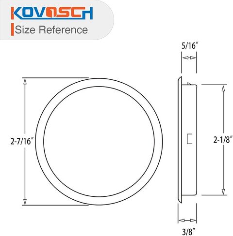 6 Pack Closet Door Finger Pull Black - 2-1/8" Round Sliding Finger Door Pull, Easy Snap-in Installation in Kuwait