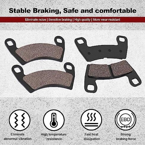 وسادات الفرامل الأمامية والخلفية لـ Polaris General 1000 EPS General 1000 Deluxe EPS General 1000 Premium EPS General 1000 Sport 20-22 21-22 Ranger Crew XP 1000 يستبدل 2205949 2203318 in Kuwait