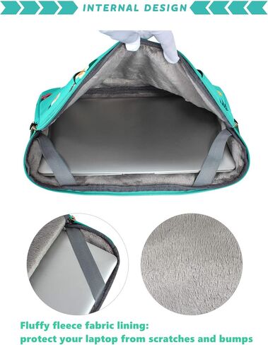 Water-Resistant Laptop Messenger Bag Laptop Briefcase Shoulder Bag Water Blue in Saudi Arabia