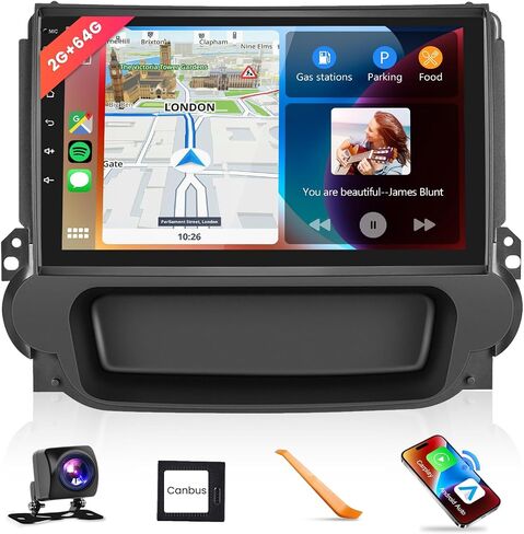 【2G+64G】 for Chevy Malibu 2009 2010 2011 2012 2013 2014 Car Stereo Radio with 9" HD IPS Touch Screen/CarPlay/Android Auto/MirrorLink/BT/HiFi/16EQ/GPS/WiFi/4G/AHD Rear Camera in Saudi Arabia