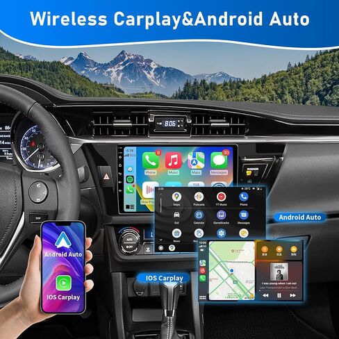 4GB + 32GB 5G واي فاي ستيريو سيارة لتويوتا كورولا راديو 2013 2014 2015 2016 مع CarPlay اللاسلكية الروبوت شاشة تعمل باللمس 10.2 بوصة مع وصلة مرآة بلوتوث GPS والملاحة FM RDS SWC in Kuwait