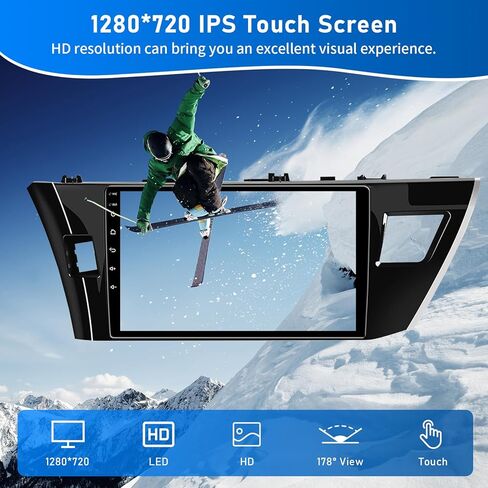 4GB + 32GB 5G واي فاي ستيريو سيارة لتويوتا كورولا راديو 2013 2014 2015 2016 مع CarPlay اللاسلكية الروبوت شاشة تعمل باللمس 10.2 بوصة مع وصلة مرآة بلوتوث GPS والملاحة FM RDS SWC in Kuwait