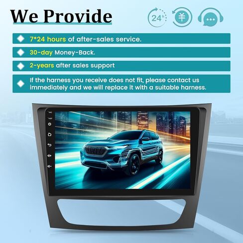 [2+64G] راديو سيارة Android 13 لسيارة Mercedes-Benz E-Class W211 / CLS-Class 2005-2008 - شاشة لمس 9 بوصة صوت HiFi - تشغيل لاسلكي وAndroid Auto/WiFi/GPS/مرآة Link/SWC + كاميرا احتياطية AHD in Saudi Arabia