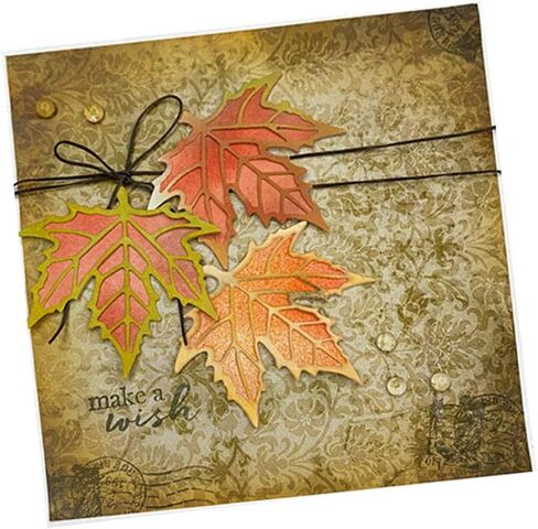 LZBRDY 4 قطعة/الحزمة قطع معدنية على شكل أوراق شجر لصنع البطاقات وسكرابوكينغ عيد الشكر وقص القوالب الحرفية لعيد الميلاد in Kuwait