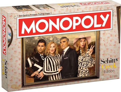Monopoly Schitt's Creek | Game Tokens Include Bebe Crow, Patrick's Guitar, Rosebud Motel Key & More | Officially Licensed and Collectible Monopoly Game Based on Award Winning Series Schitt's Creek in Saudi Arabia