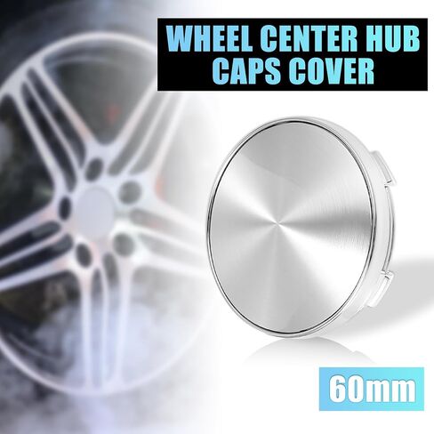 X AUTOHAUX 4 قطعة 60 مللي متر 2.36 "ديا كليب عجلة الإطارات مركز محور قبعات غطاء الفضة لهجة ملصق للسيارات السيارات in Saudi Arabia